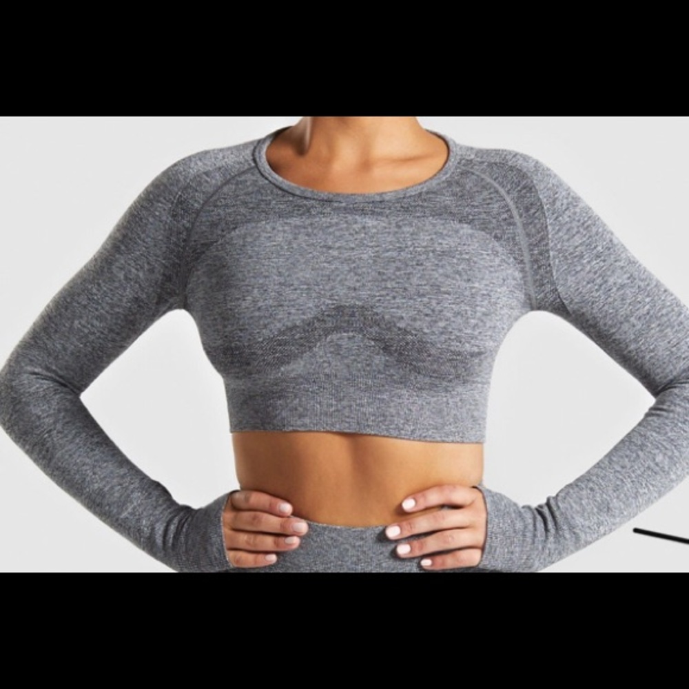 Gymshark Flex Long Sleeve Crop Top Size Small